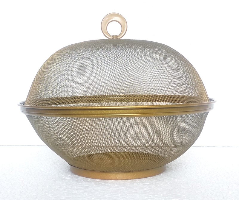RAINCART Apple Shape Net Steel Fruits Basket For Kitchen (Large Size 28.5 Cm) (Gold), 4 Kilogram - Image 4