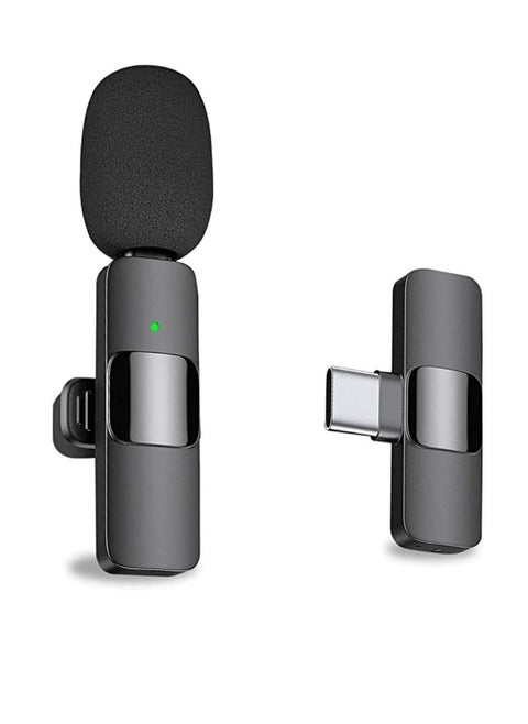 K8 Wireless Lavalier Microphone For Type-C Phone Plug-Play Wireless Mic USB-C Android Phone For Video Recording Interview Vlog Auto Sync And Noise Reduction Mic