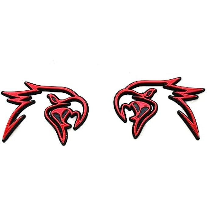 ريحني زوج من شعار هيلهوك مخصص بديل لباب الرفارف ثلاثي الأبعاد لتركهوك بتصميم رأس أحمر - Image 3