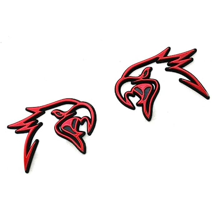 ريحني زوج من شعار هيلهوك مخصص بديل لباب الرفارف ثلاثي الأبعاد لتركهوك بتصميم رأس أحمر - Image 5
