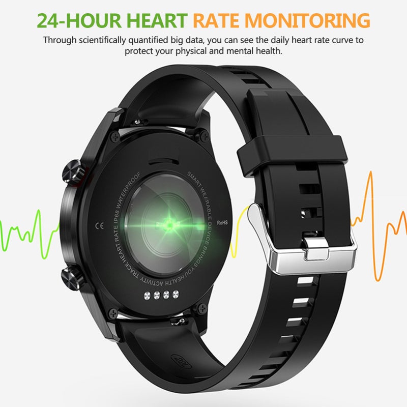 Smartwatch: 1.3-Inch Vibrant Display, Real-Time Heart Rate Monitoring - Waterproof Design, Bluetooth Enabled Fitness Tracker for Swimming, Intense Workouts and Daily Health Tracking - Image 3