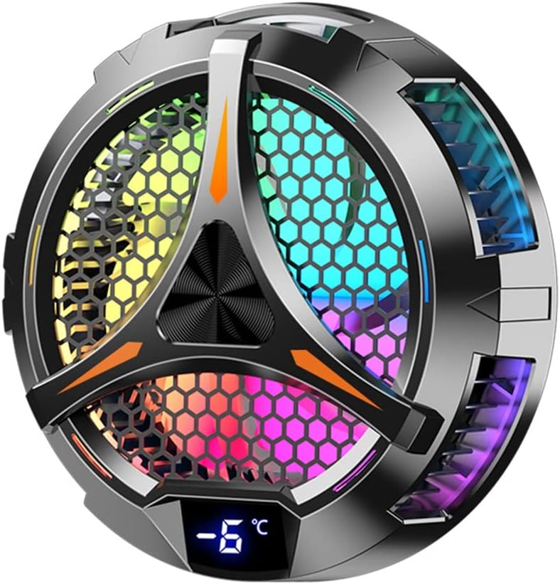 X42 Shelf Radiator Tablet Cooler RGB Coloured Light 10 cm Semi-Conductor Magnetic Cooler Cooling Fan for Tablet - Image 1