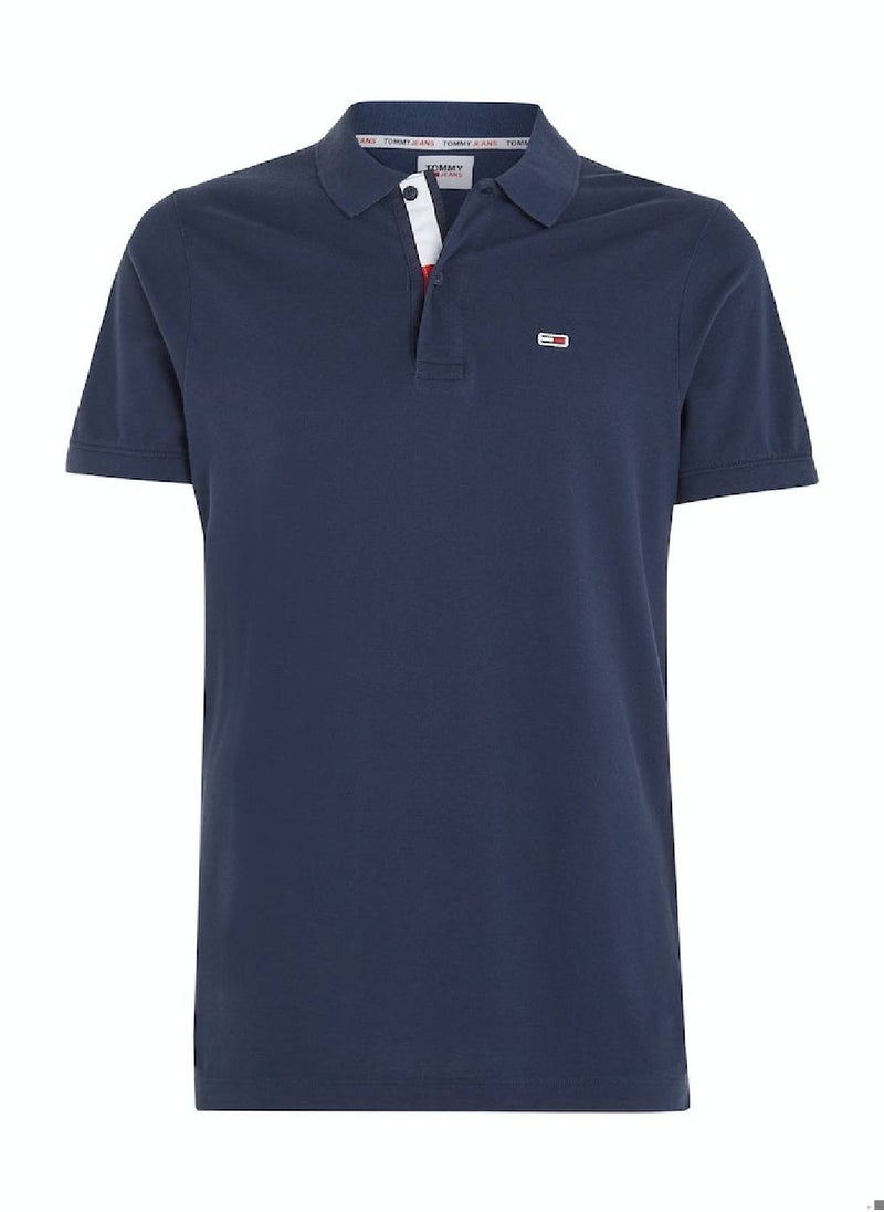 TOMMY HILFIGER Men's Pure Organic Cotton Slim Fit Polo, Navy  - Image 2