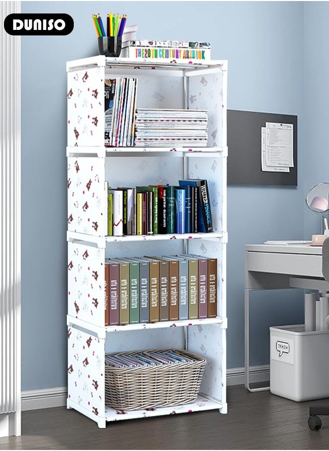 DUNISO 4 Cube Storage Organizer,Multi-Function Storage Cabinet,Closet Storage Shelves,DIY Bookshelf,Bookcase & Closet Organizer for Bedroom, Living Room, Office Space Saving & Easy Assembly  - Image 3