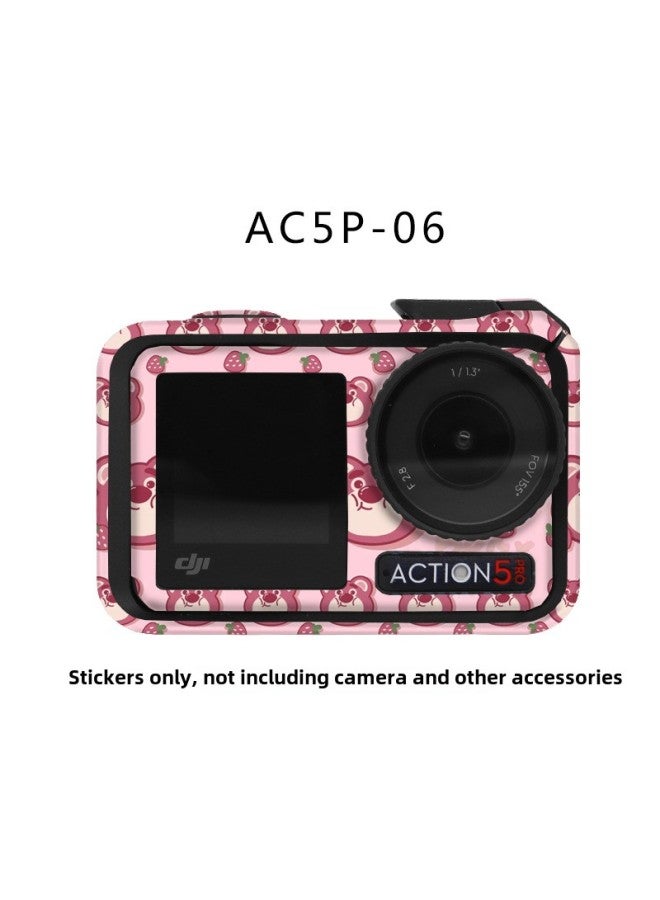 StartFly Suitable For DJI Action 5PRO Sports Camera Sticker Color Change Film No Glue Accessories-Color:Ac5-06 Sticker-Specifications:Dji Action 5pro+ Frame Complete Set  - Image 1