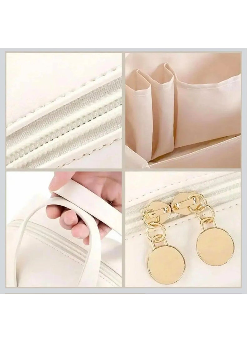 Luxury Black Makeup Bag – Elegant Large Capacity Design with Multiple Compartments, Perfect for Travel or Daily Use - Image 4