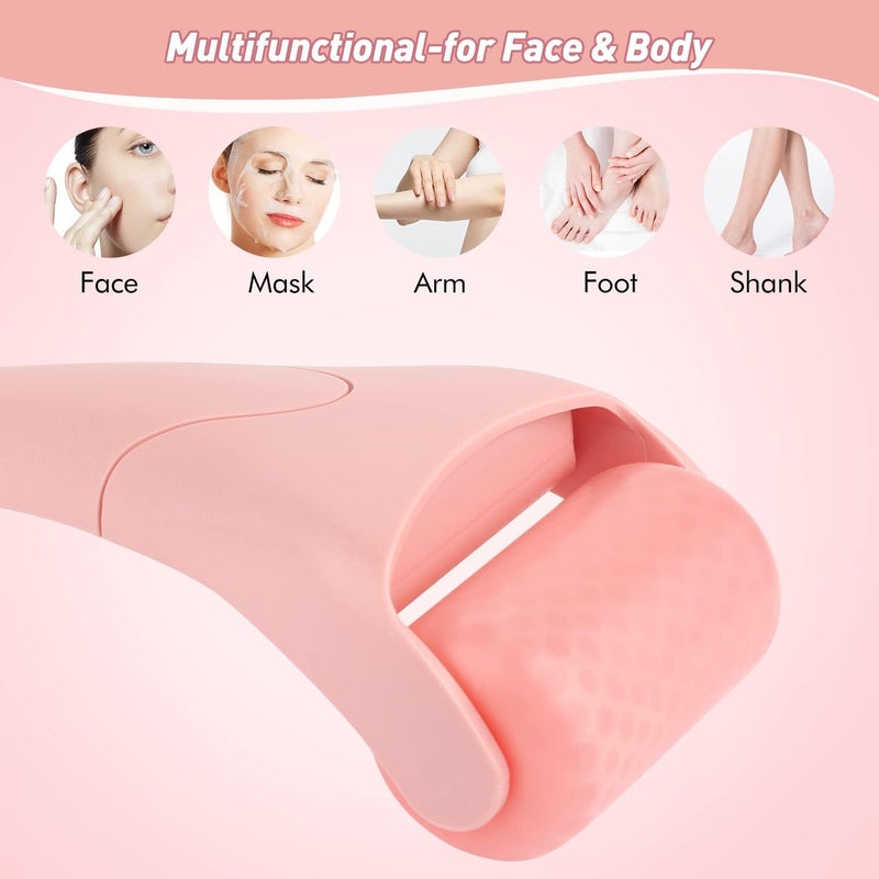 Fronnor Ice Roller for Face,Eyes,Women Gifts Idea,Therapeutic Cooling to Tighten Brighten Complexion and Reduce Wrinkles,Massager Under Eye Puffiness,Migraine and Pain Relidf (Pink) - Image 4