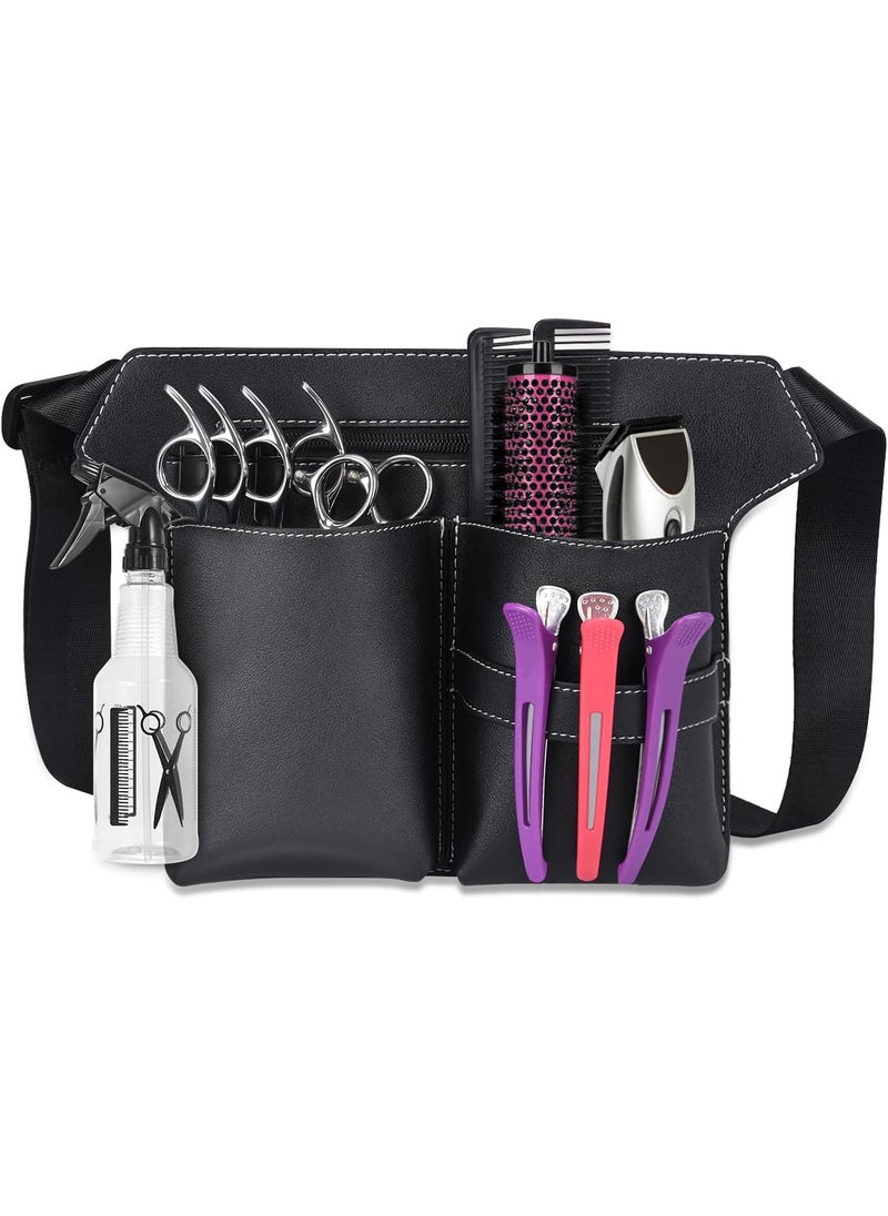 Noverlife - Noverlife Hairdresser Scissor Bag, Barber PU Leather Waist Pouch, Professional Hairdressing Tools Storage Holster with Waist Belt, Hair Salon Scissor Storage Waist Bag for Hairstylist - Image 1
