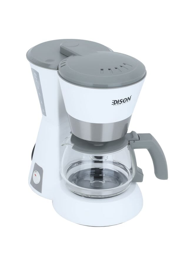 EDISON Drip Coffee Maker White with Gray 0.65 L 600 W 