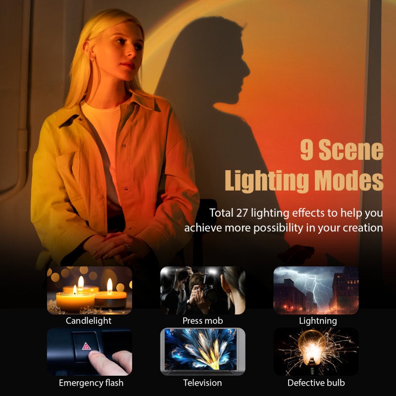 BAFANG Portable LED Video Light 10.2x8x8cm 60W COB LED Light - 2700K-6500K Dimmable Photography Light with 95+ CRI for Outdoor Video Recording - Image 4