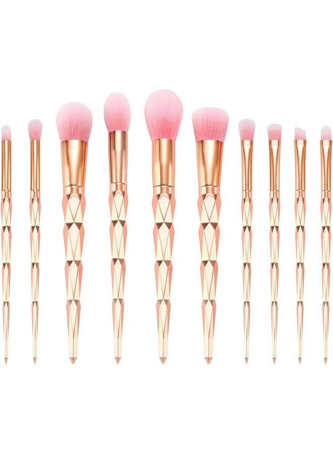 ستارت مايكرز مجموعة فرش مكياج ذهبية مكونة من 11 قطعة من ستارت ماكرز، فرش كريم الأساس وبودرة الخدود ومزج ظلال العيون - Image 5