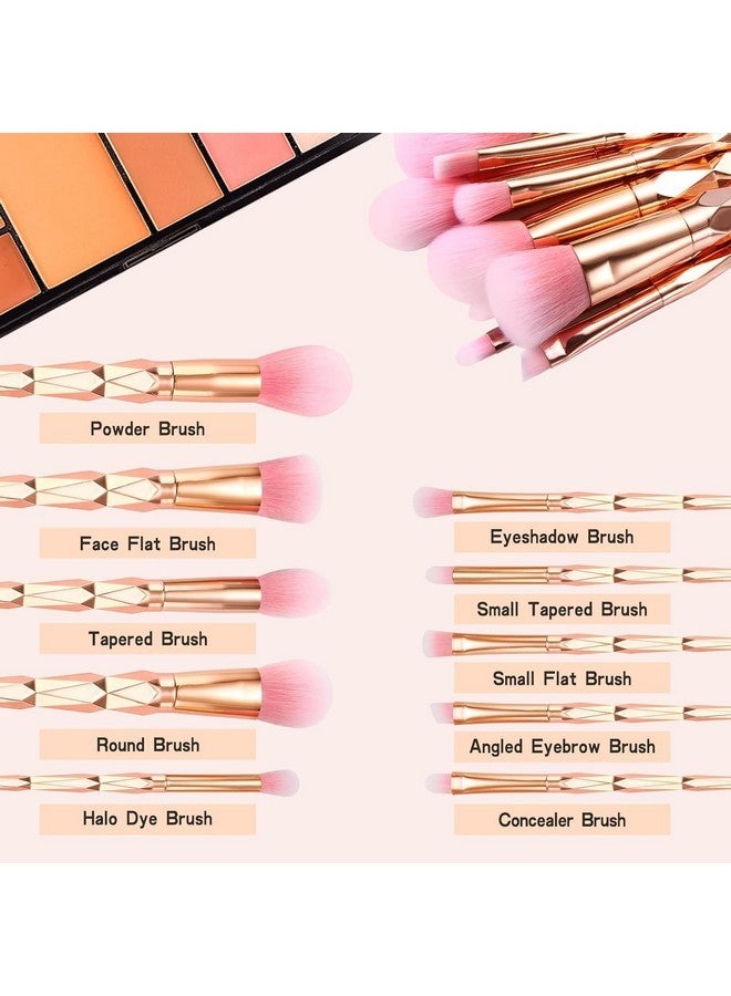 ستارت مايكرز مجموعة فرش مكياج ذهبية مكونة من 11 قطعة من ستارت ماكرز، فرش كريم الأساس وبودرة الخدود ومزج ظلال العيون - Image 2