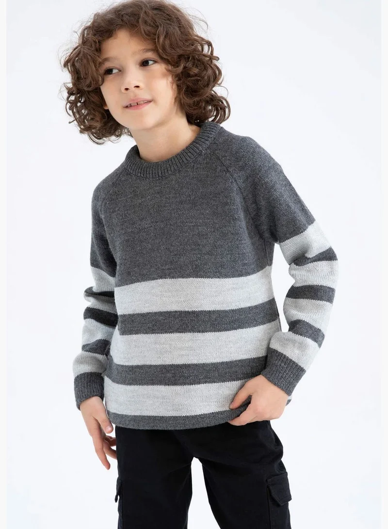 DeFacto Boy Crew Neck Long Sleeve Tricot Pullover