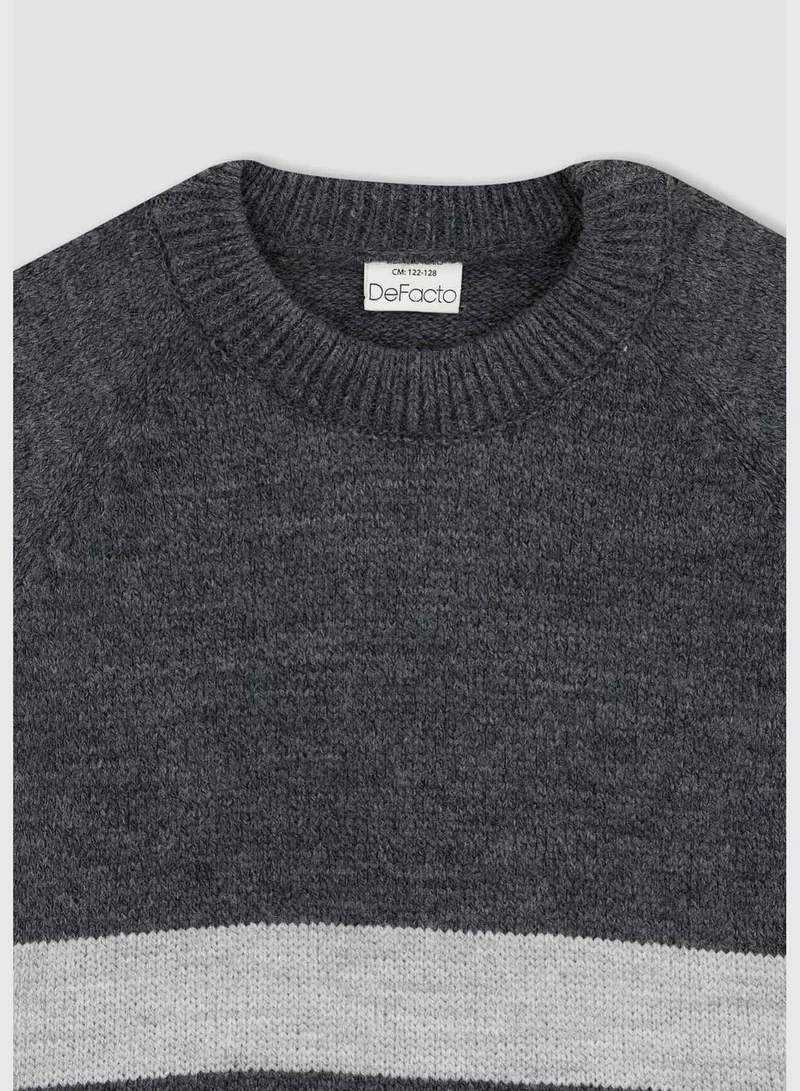 DeFacto Boy Crew Neck Long Sleeve Tricot Pullover