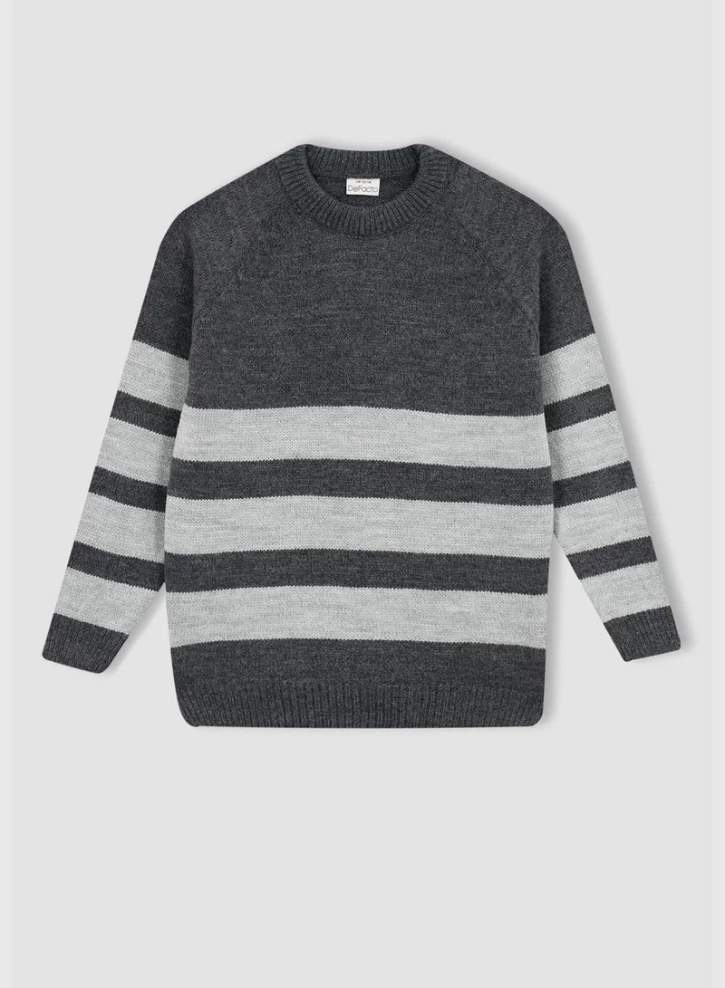 DeFacto Boy Crew Neck Long Sleeve Tricot Pullover