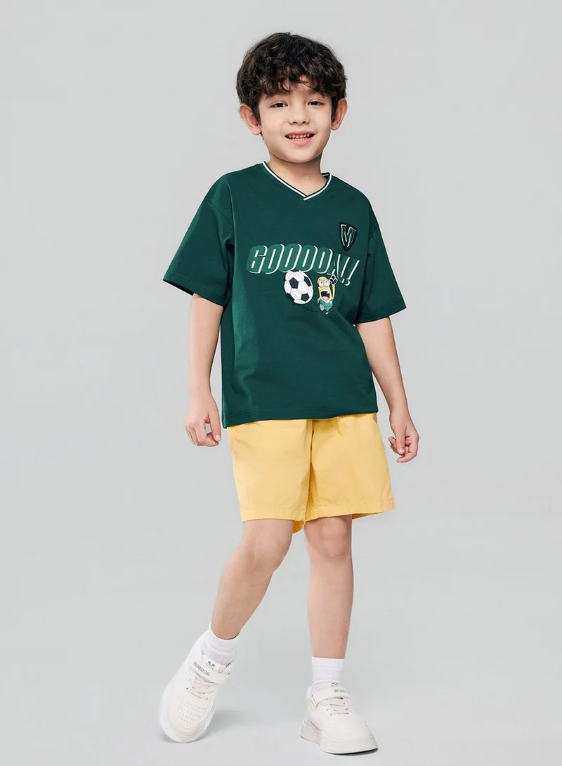 Giordano  Kids Minions World Cup Green Print Tee  | Best Price UAE