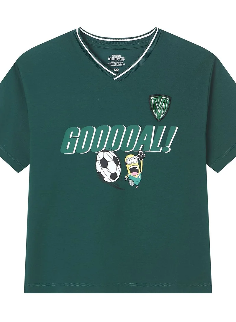 Giordano  Kids Minions World Cup Green Print Tee  | Best Price UAE