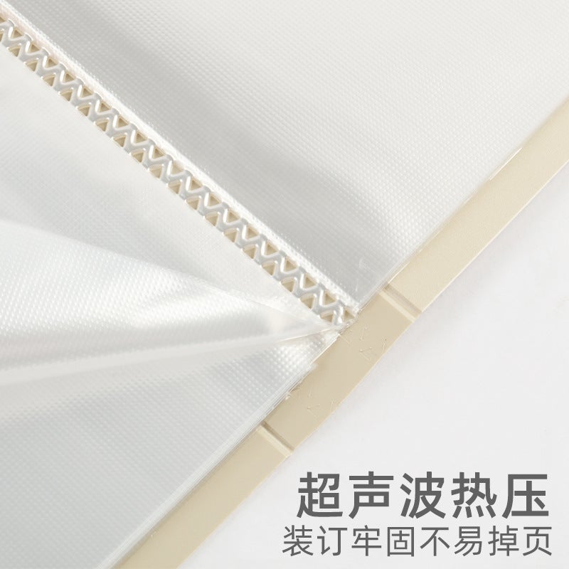 Kobest Kangbai 4K Folder Enlarges Large Capacity Information Book Movie Project Poster Collection Book 4 Open Transparent - Image 4