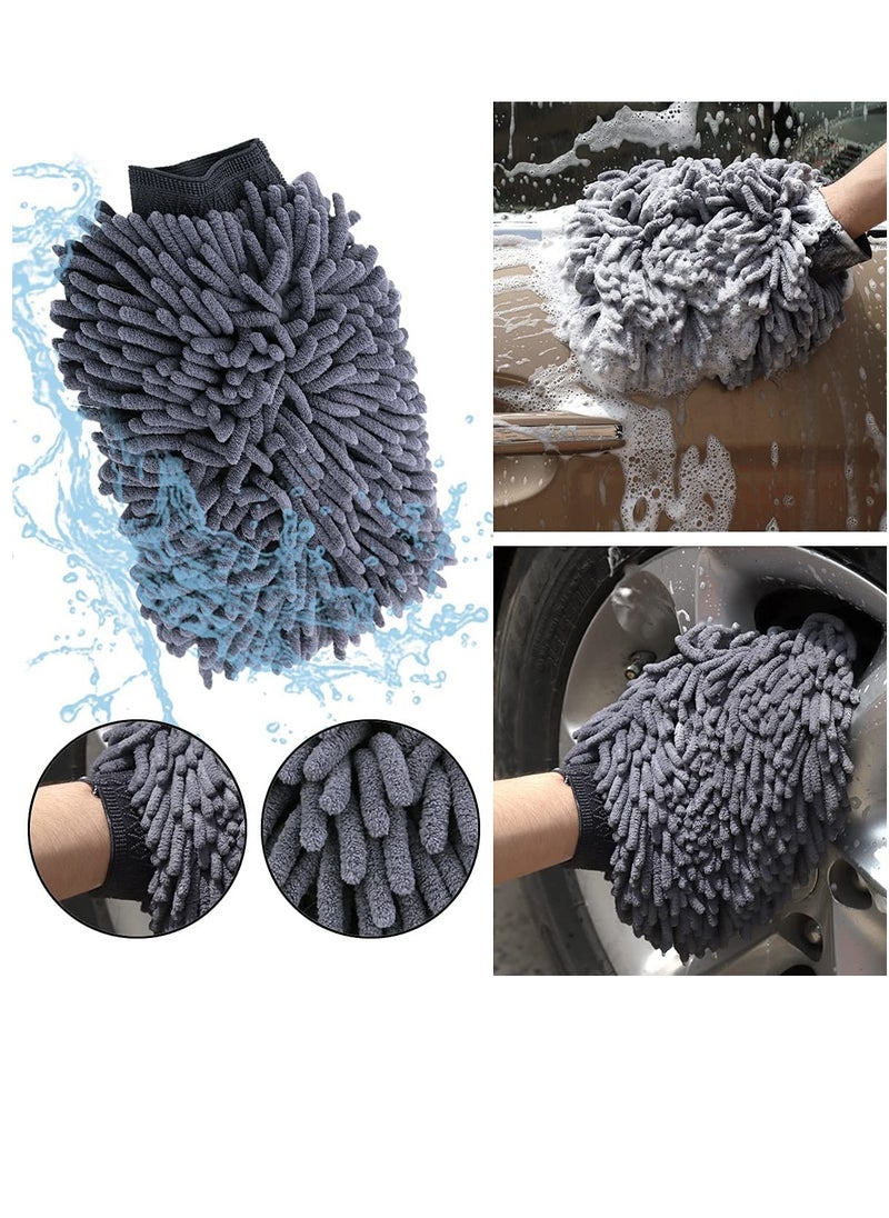 Generic 15Pcs Car Cleaning Kit,Car Wash Detailing Kit,Car Detailing Brushes Set,Wash Bucket Bracket,Big Towels,Car Wash Mitts,Tire Brush,Window Water Blade,Car Wash Sponge Wax Applicators  - Image 4