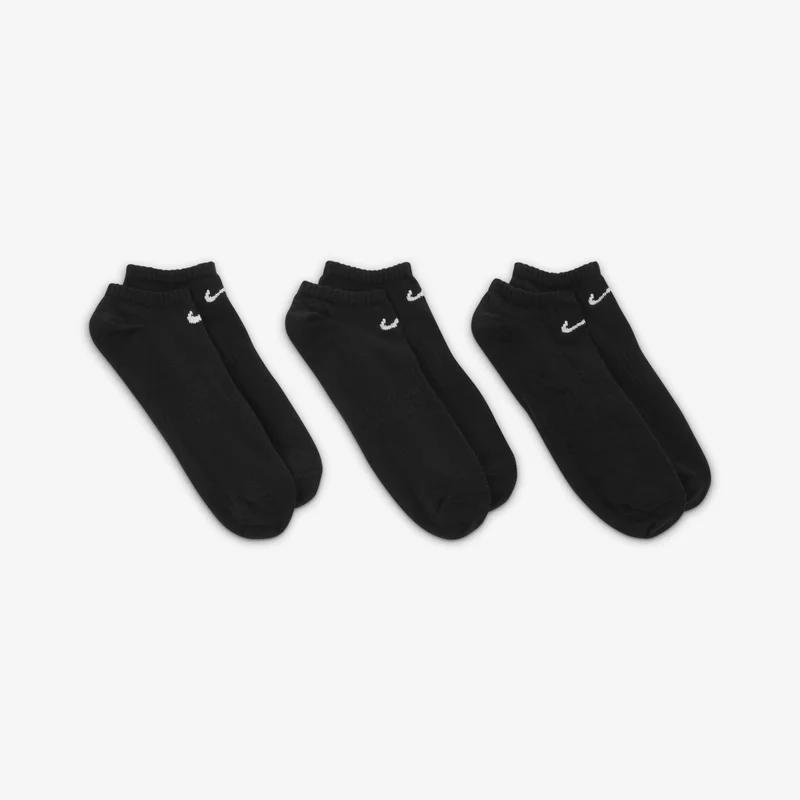 Nike Black Everyday No-Show Training Socks (3 Pack)  | Best Price UAE