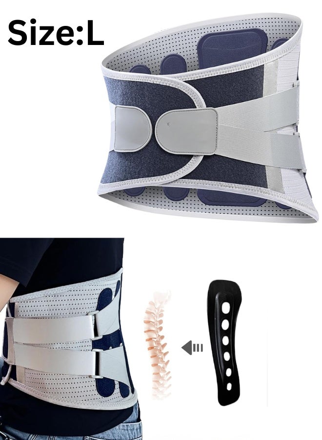 Ergonomic Back Support Belt – 7 Stays for Lumbar Stability – Relieves Lower Back Pain and Scoliosis – Adjustable for All Waist Sizes-Large - Image 1