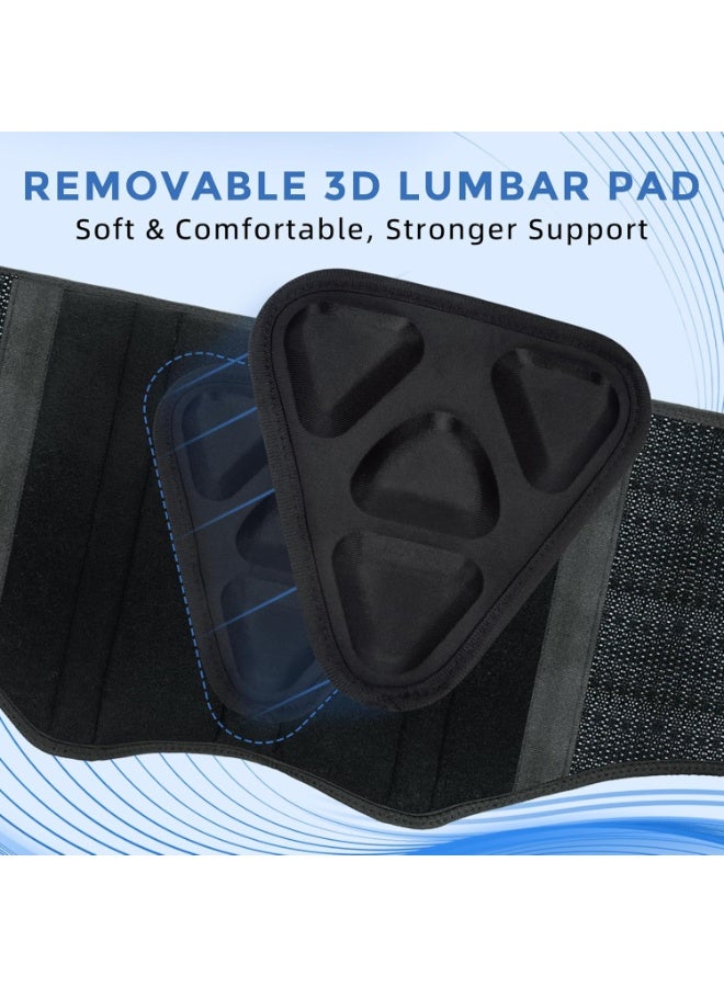 Ergonomic Back Support Belt – 7 Stays for Lumbar Stability – Relieves Lower Back Pain and Scoliosis – Adjustable for All Waist Sizes-Large - Image 2