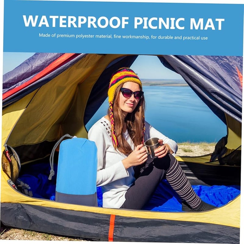 Picnic Blanket Mat 200X210CM Portable Outdoor Cushion with Pegs for Beach Camping Hiking - Image 5