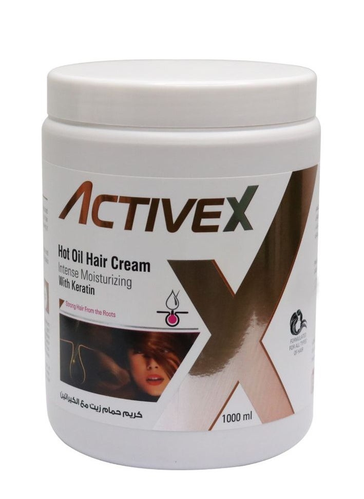 ACTIVEX - ActiveX Hot Oil Hair Cream 1000 Ml - Keratin | Nourishing and Repairing - Image 1