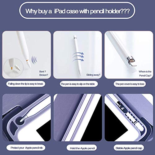 MOCA [Flexible Back] with [Pencil Holder] Smart Case for 10.2 inch iPad 9th 8th 7th Generation 10.2" iPads 2021 2020 2019 Launch A2603 A2604 A2605 A2270 A2428 A2429 A2430 A2197 A2198 A2200 Flip Cover - Image 5