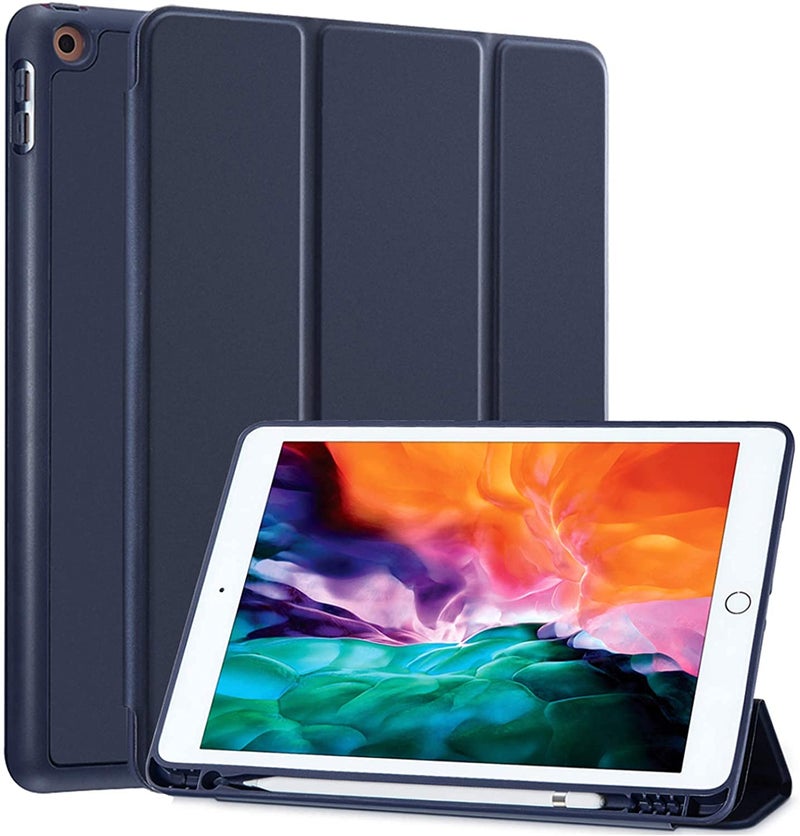 MOCA [Flexible Back] with [Pencil Holder] Smart Case for 10.2 inch iPad 9th 8th 7th Generation 10.2" iPads 2021 2020 2019 Launch A2603 A2604 A2605 A2270 A2428 A2429 A2430 A2197 A2198 A2200 Flip Cover - Image 1