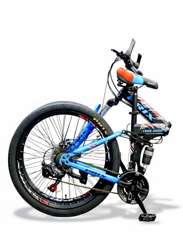 بريكس دراجة هوائية قابلة للطي مقاس 26 بريكس – هيكل قوي، 21 سرعة، فرامل ديسك أمامية وخلفية - Image 3