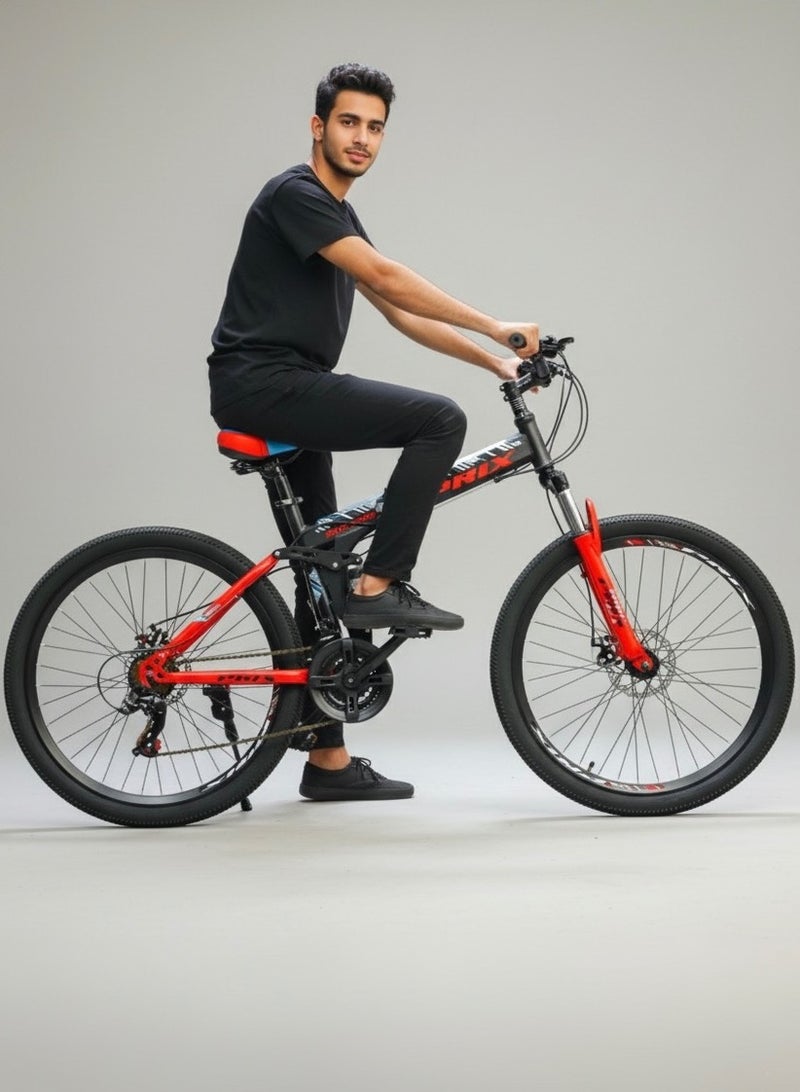 بريكس دراجة هوائية قابلة للطي مقاس 26 بريكس – هيكل قوي، 21 سرعة، فرامل ديسك أمامية وخلفية - Image 4