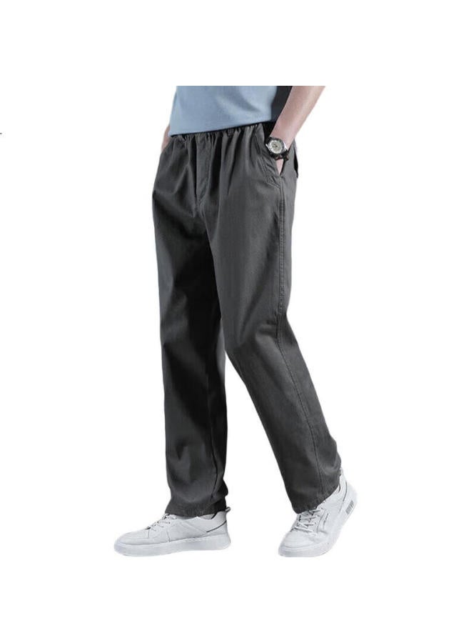 Playboy Men'S Casual Pants Spring/Summer Men'S Business Loose Straight-Leg Trendy Long Pants Black 6Xl - Image 2