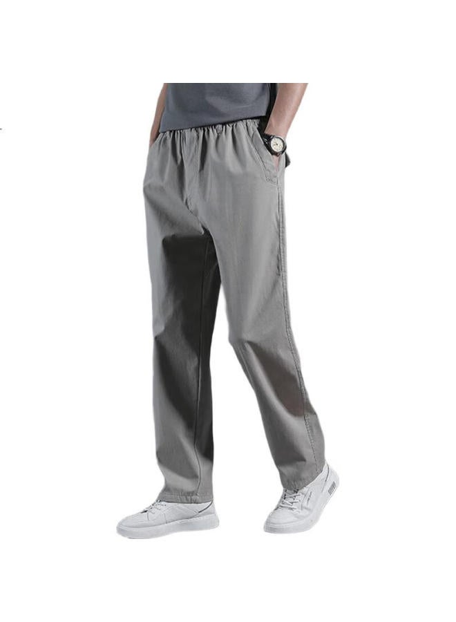 Playboy Men'S Casual Pants Spring/Summer Men'S Business Loose Straight-Leg Trendy Long Pants Black 6Xl - Image 3