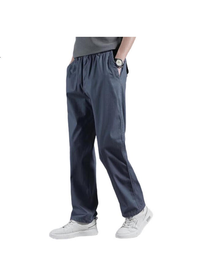 Playboy Men'S Casual Pants Spring/Summer Men'S Business Loose Straight-Leg Trendy Long Pants Black 6Xl - Image 1