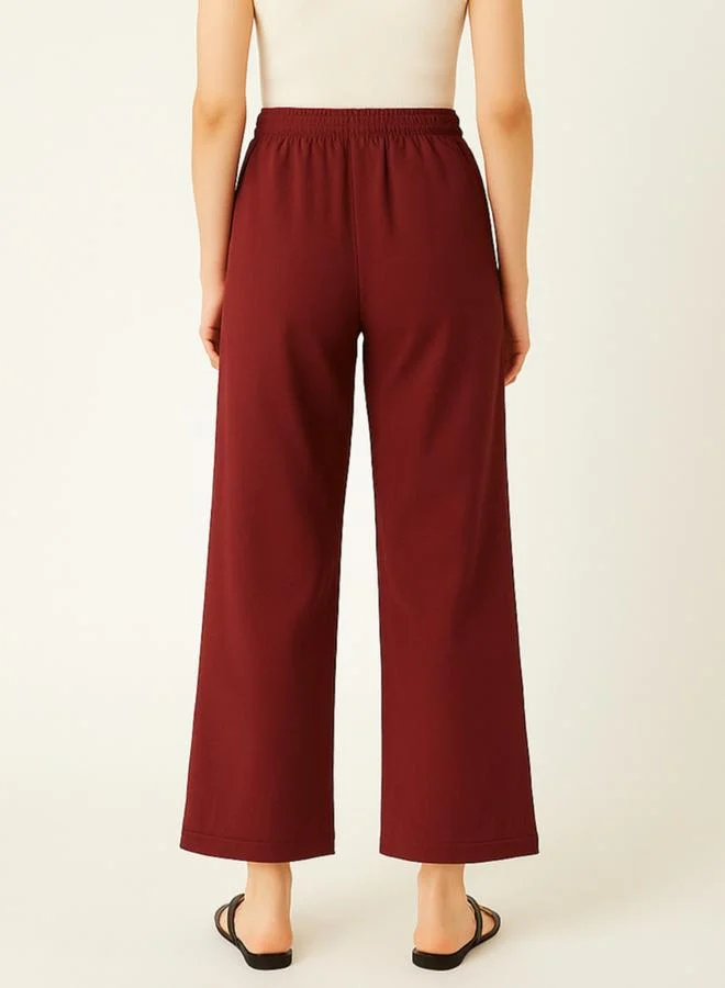 بوز Pause Women Maroon Relaxed Fit Joggers