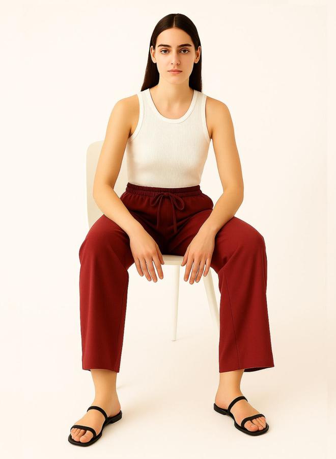 PAUSE Women Maroon Relaxed Fit Joggers - Image 4