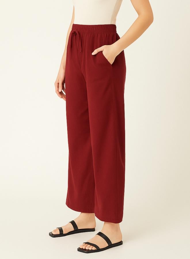 PAUSE Women Maroon Relaxed Fit Joggers - Image 3