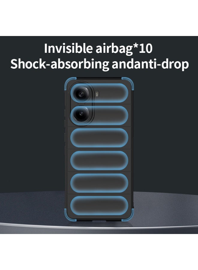 عام غطاء سيليكون سائل لشاومي بوكو X7 برو 5G / ريدمي توربو 4 5G مع حماية مضادة للبكتيريا وبطانة ناعمة مقاومة للخدوش، حماية شاملة، غطاء هاتف مقاوم للصدمات. - Image 4