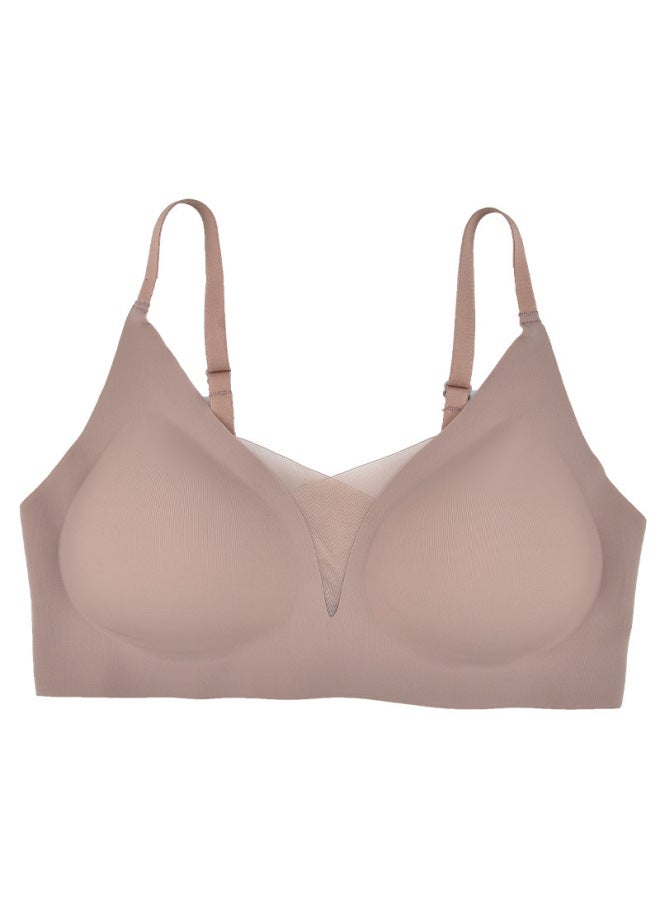 Generation Of Seamless Breast Collection Small Chest Large Underwear Women's No Steel Ring Gathered Soft Support Bra