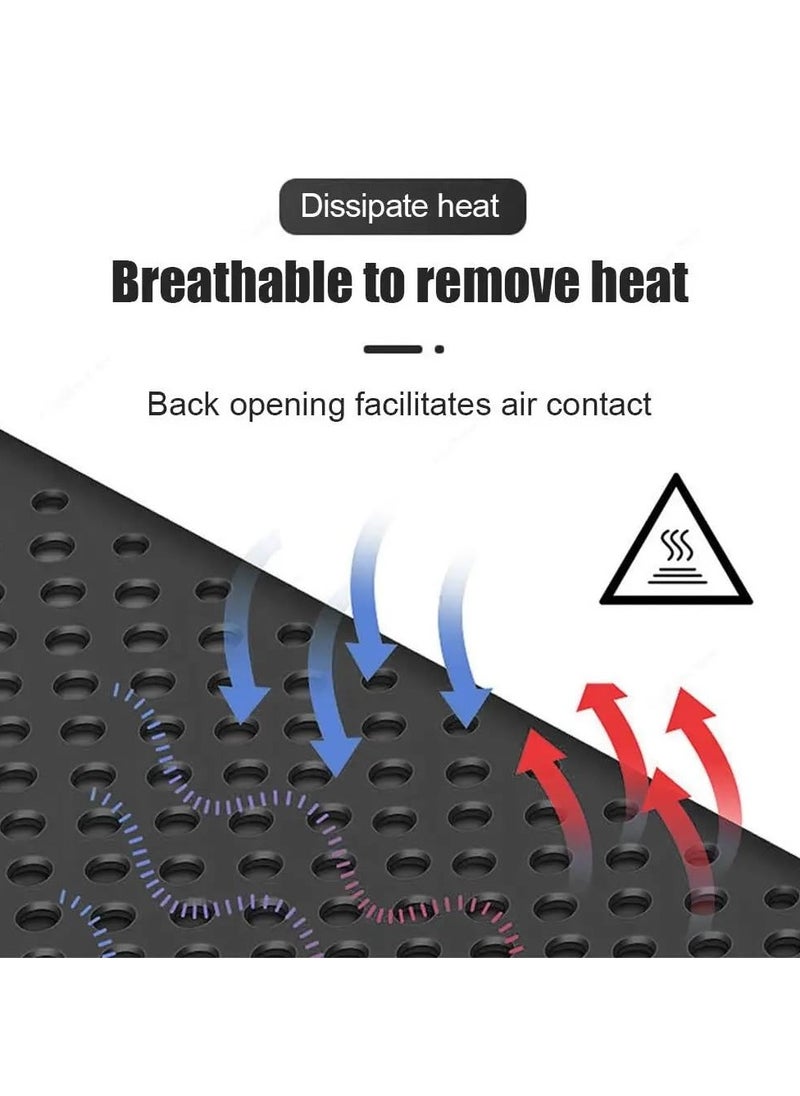 Generic Heat Dissipation Case with Built in Camera Lens Protector Slim Fit Breathable Cooling Anti Fingerprint Hard PC Back Shockproof Cover For Samsung Galaxy S23 Ultra (Black)  - Image 5
