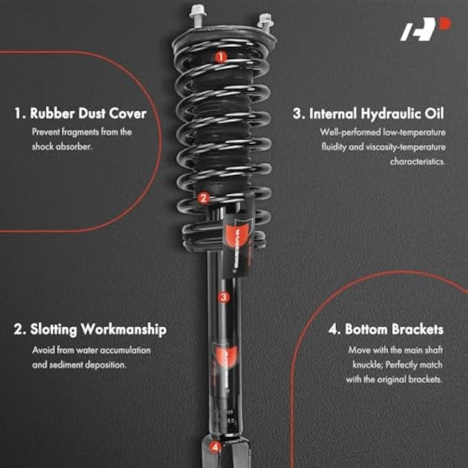 A-Premium Front Complete Strut And Coil Spring Assembly Compatible With Lexus Ls460 20072017 Rwd 2Pc Set - Image 4