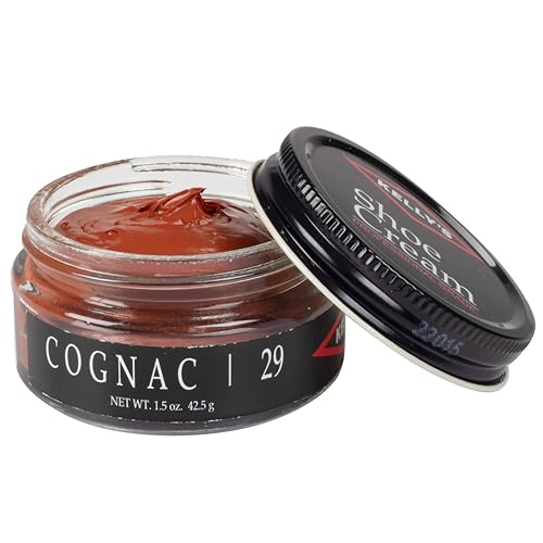 KELLYS Kelly's Cognac Shoe Polish 1.5 oz - Professional Leather Shoe Cream - Image 1