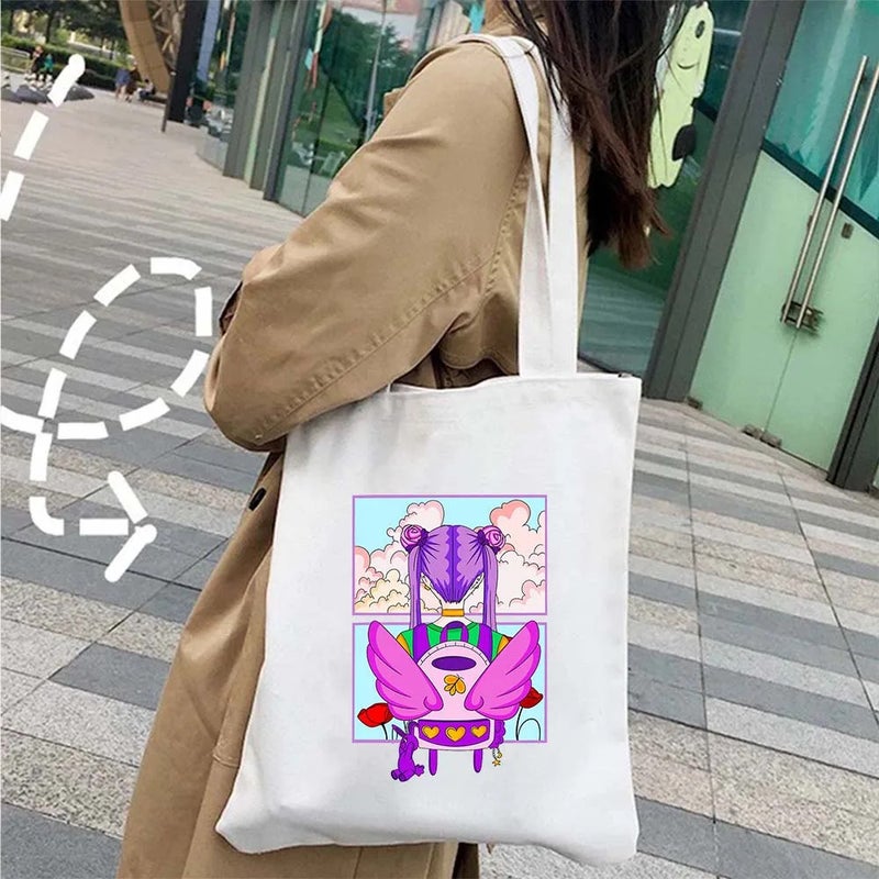 Sailor Moon Moon Cat Cartoon Canvas Tote Bag Women'S Daily Commute Shoulder Bag Shopping Bag - Image 3