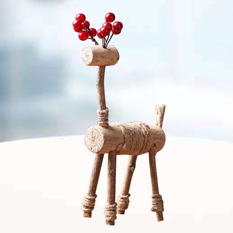 Deer Desktop Decor Handmade Deer Craft for Home Hotel Office Decoration Female Deer - Image 3