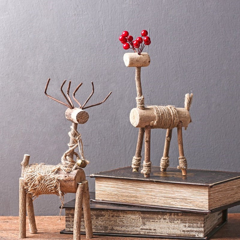 Deer Desktop Decor Handmade Deer Craft for Home Hotel Office Decoration Female Deer - Image 4