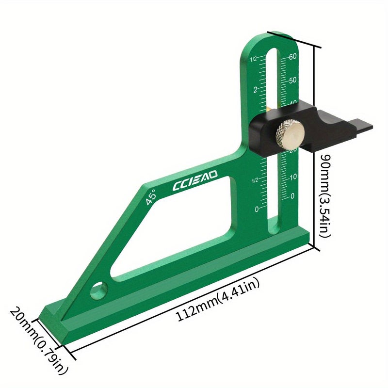 Precision Cnc Machined Height Gauge 0 60mm 1 Set Adjustable Depth Measuring Tool Dual Scale - Image 2