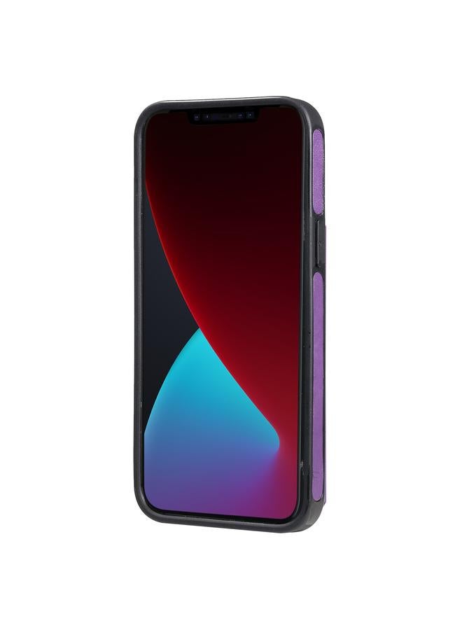 اس-توب جراب لهاتف iPhone 12 Pro Max بنقش شجرة قطة، جراب واقٍ مقاوم للصدمات مع فتحات للبطاقات وإطار للصور وحامل - Image 3