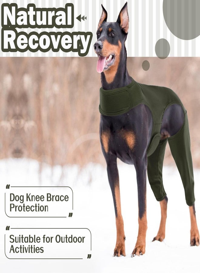 ROZKITCH Dog Hind Leg Sleeve Rear Legs, Pet Sleeve to Prevent Licking Wound Elbow Protector, Dog Recovery Suit Cone Collar Alternative for Sprain ACL CCL Arthritis Joint Care Green L - Image 4