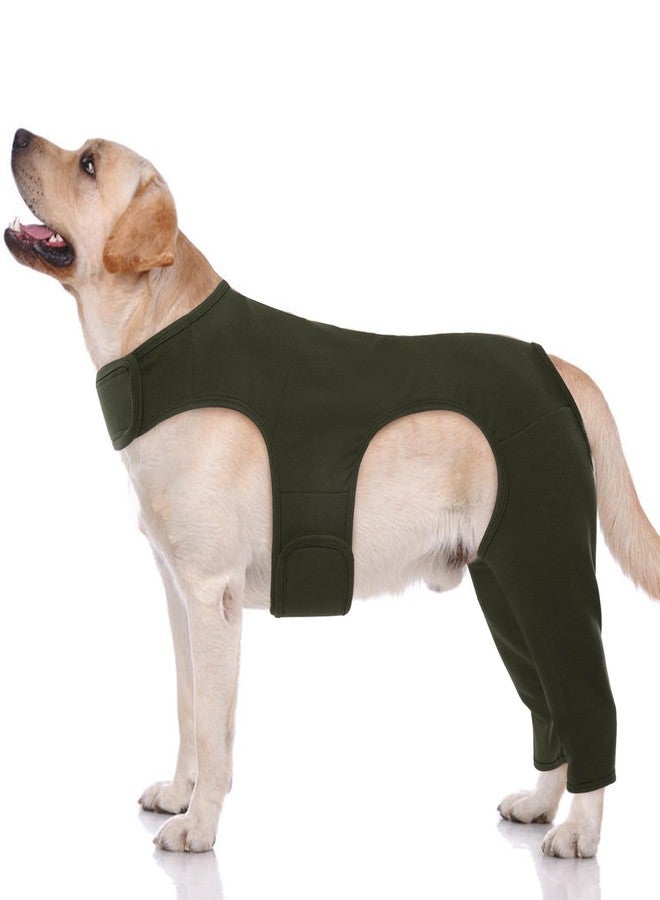 ROZKITCH Dog Hind Leg Sleeve Rear Legs, Pet Sleeve to Prevent Licking Wound Elbow Protector, Dog Recovery Suit Cone Collar Alternative for Sprain ACL CCL Arthritis Joint Care Green L - Image 1